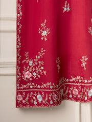 3 Piece - Pure Organza Embroidered Suit S110835