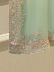 2 Piece - Pure Embroidered Cotton Net Suit S111876
