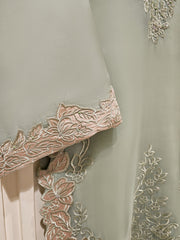 3 Piece - Pure Organza Embroidered Suit S111367