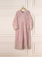 2 Piece- Pure Cotton Net Embroidered Suit S110849