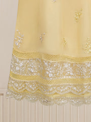 3 Piece - Pure Cotton Net Embroidered Suit S110259