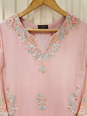 2 Piece - Pure Chiffon Embroidered Suit S111437