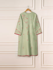 2 Piece- Pure Silk Net Embroidered Suit S111154