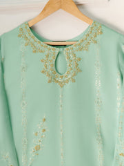 3 Piece- Pure Khaddi Silk Embroidered Suit S111239