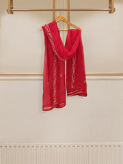 3 Piece - Pure Cotton Net Embroidered Suit S109623
