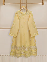 3 Piece - Pure Cotton Net Embroidered Suit S110259