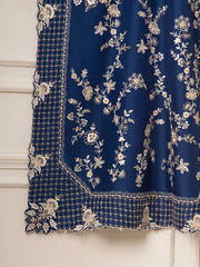 3 Piece - Pure Organza Embroidered Suit S111580