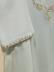3 Piece - Pure Cotton Net Embroidered Suit S111467