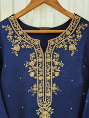 2 Piece- Pure Korean Silk Embroidered Suit S111406