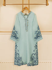 3 Piece - Pure Organza Embroidered Suit S109311