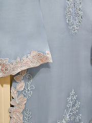 3 Piece - Pure Organza Embroidered Suit S111409
