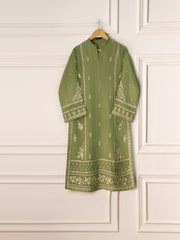 3 Piece- Pure Cotton Net Embroidered Suit S111071