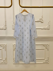 3 Piece- Pure Silk Net Embroidered Suit S111615