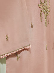 2 Piece- Pure Silk Net Embroidered Suit S111478