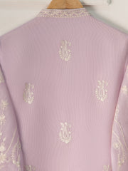 3 Piece- Pure Cotton Net Embroidered Suit S110903