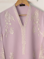3 Piece- Pure Cotton Net Embroidered Suit S110903