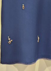 2 Piece- Pure Silk Net Embroidered Suit S111464