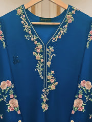 2 Piece - Pure Embroidered Raw Silk Suit S110170