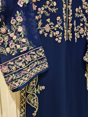 3 Piece - Pure Chiffon Embroidered Suit S111476