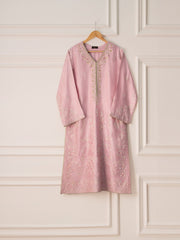 2 Piece- Pure Silk Net Embroidered Suit S110523