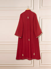 3 Piece - Pure Cotton Net Embroidered Suit S111325