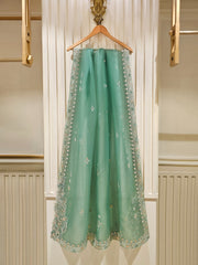3 Piece - Pure Organza Embroidered Suit S111420