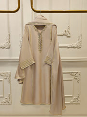 3 Piece - Pure Embroidered Cotton Net Suit S111634