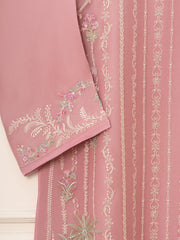 3 Piece - Pure Organza Embroidered Suit S111558