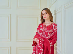 (Unstitched) 3 Piece - Pure Embroidered Cambric Suit FF-2155