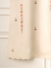 3 Piece- Pure Organza Embroidered Suit S111237