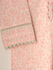 2 Piece - Embroidered Printed Cambric Suit S111266