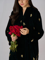 Embroidered Velvet Shirt S110328