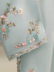 3 Piece - Pure Organza Embroidered Suit S111618