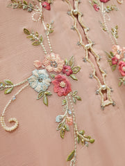 2 Piece - Pure Chiffon Embroidered Suit S111338