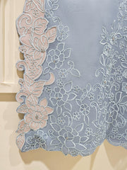 3 Piece - Pure Organza Embroidered Suit S111409
