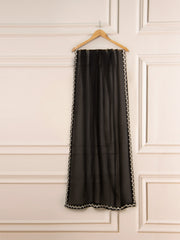 3 Piece- Pure Silk Net Embroidered Suit S111303