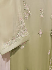 2 Piece - Pure Chiffon Embroidered Suit S111428