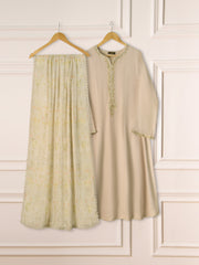 3 Piece - Pure Cotton Net Embroidered Suit S111251