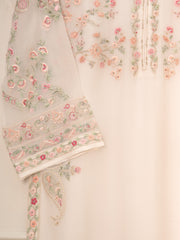 3 Piece - Pure Chiffon Embroidered Suit S111517