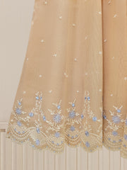2 Piece - Pure Cotton Net Embroidered Frock S109633