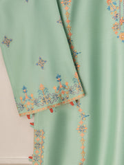 2 Piece- Pure Silk Net Embroidered Suit S110848