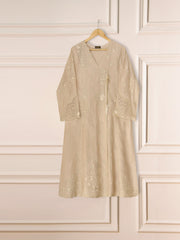 3 Piece - Pure Cotton Net Embroidered Suit S111292