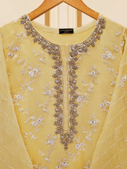 3 Piece - Embroidered Chiffon Suit S109413
