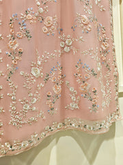 2 Piece - Pure Chiffon Embroidered Suit S111350