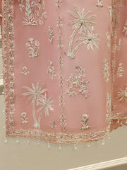 3 Piece - Pure Organza Embroidered Suit S111614