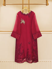 3 Piece - Pure Organza Embroidered Suit S109315