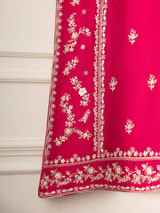 2 Piece - Pure Chiffon Embroidered Suit S110654