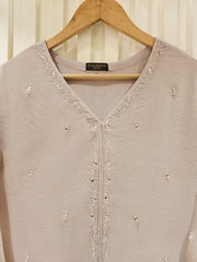 3 Piece - Pure Cotton Net Embroidered Suit S111421