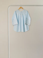 (Kids) 2 Piece - Embroidered Cambric Suit KD-014