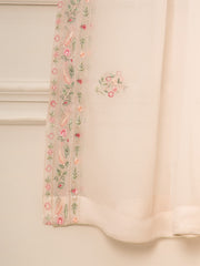 3 Piece - Pure Chiffon Embroidered Suit S111517